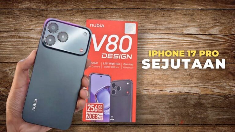 Nubia V80 Design: Ponsel Bergaya Flagship dengan Sentuhan AI dan Kamera Mirip iPhone 17 Pro