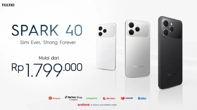 Tecno Spark 40 Hadir di Indonesia, Desain Premium untuk Kelas Terjangkau