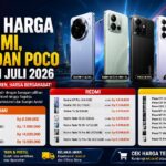 Daftar Harga HP Xiaomi, Redmi, dan Poco Terbaru Juli 2026 di Indonesia