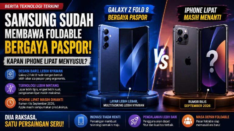 Samsung Sudah Membawa Foldable Bergaya Paspor, Kapan iPhone Lipat Menyusul?