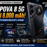 Spesifikasi Tecno Pova 8 5G, Baterai 8.000 mAh dengan Harga Mulai Rp 4 Jutaan