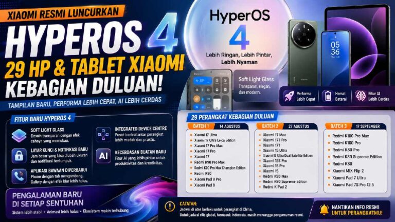 29 HP dan Tablet Xiaomi Dapat HyperOS 4 Lebih Dulu, Ini Jadwal Lengkapnya
