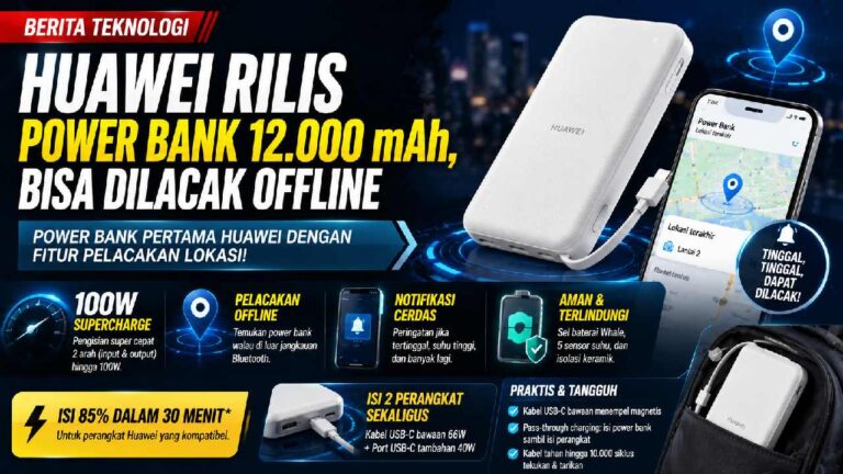 Huawei Rilis Power Bank 12.000 mAh, Tetap Bisa Dilacak Saat Hilang