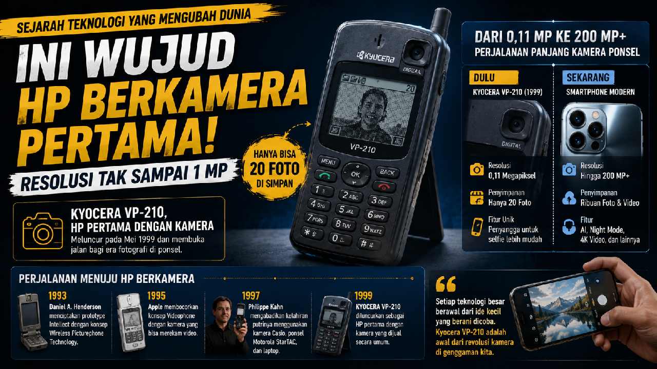 Mengenal Kyocera VP-210, HP Berkamera Pertama dengan Resolusi Hanya 0,11 MP