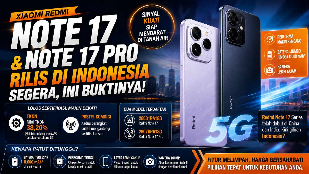 Redmi Note 17 Series Makin Dekat ke Indonesia, Sertifikasi Jadi Petunjuk Kuat