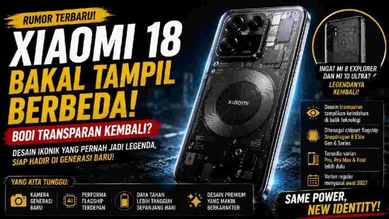 Xiaomi 18 Bersiap Tampil Beda, Desain Transparan Ikonik Dikabarkan Kembali