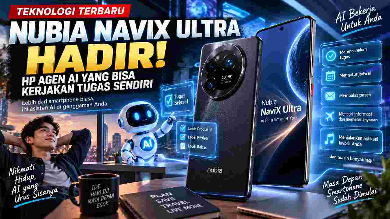 Nubia NaviX Ultra Hadir, HP Agen AI yang Bisa Bekerja Sendiri