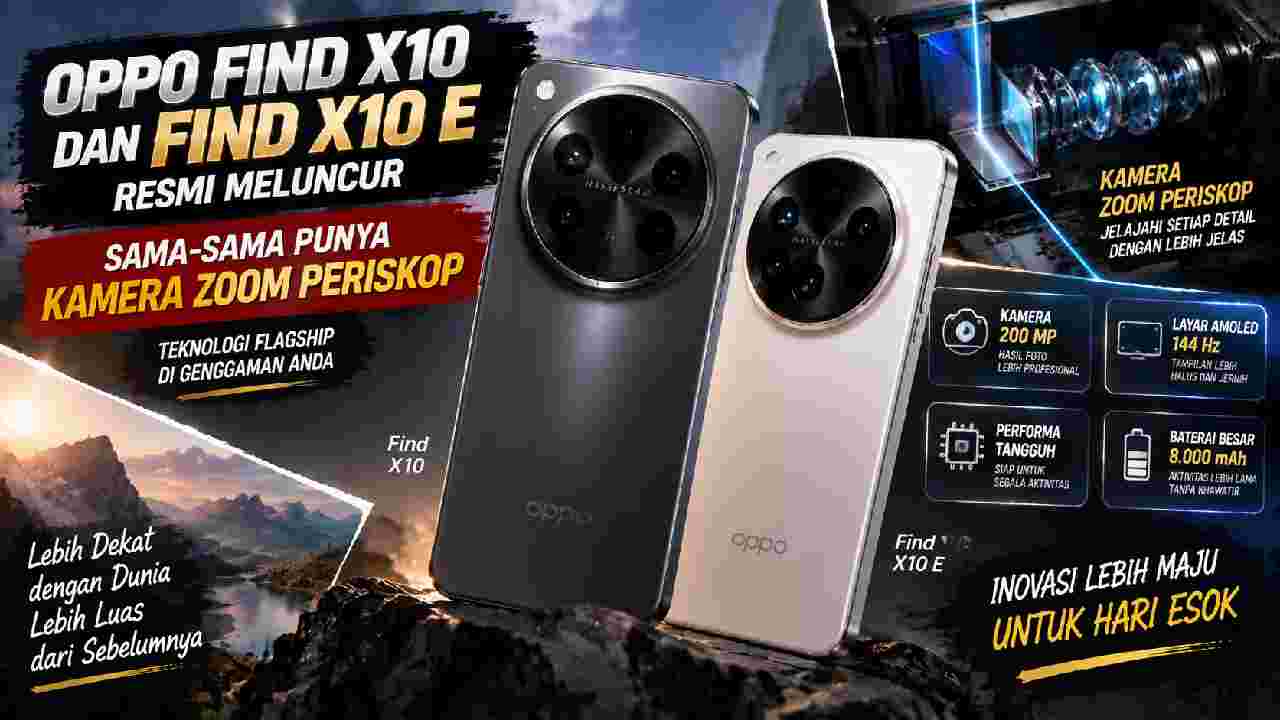 Oppo Find X10 dan Find X10 E Resmi Meluncur, Bawa Kamera Periskop Canggih dan Performa Flagship