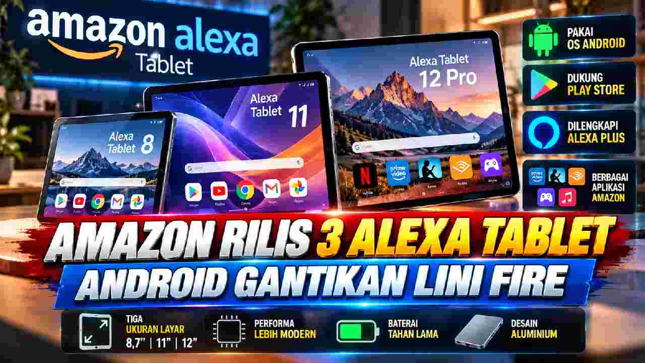 Amazon Alexa Tablet Resmi Hadir, Android Gantikan Era Fire