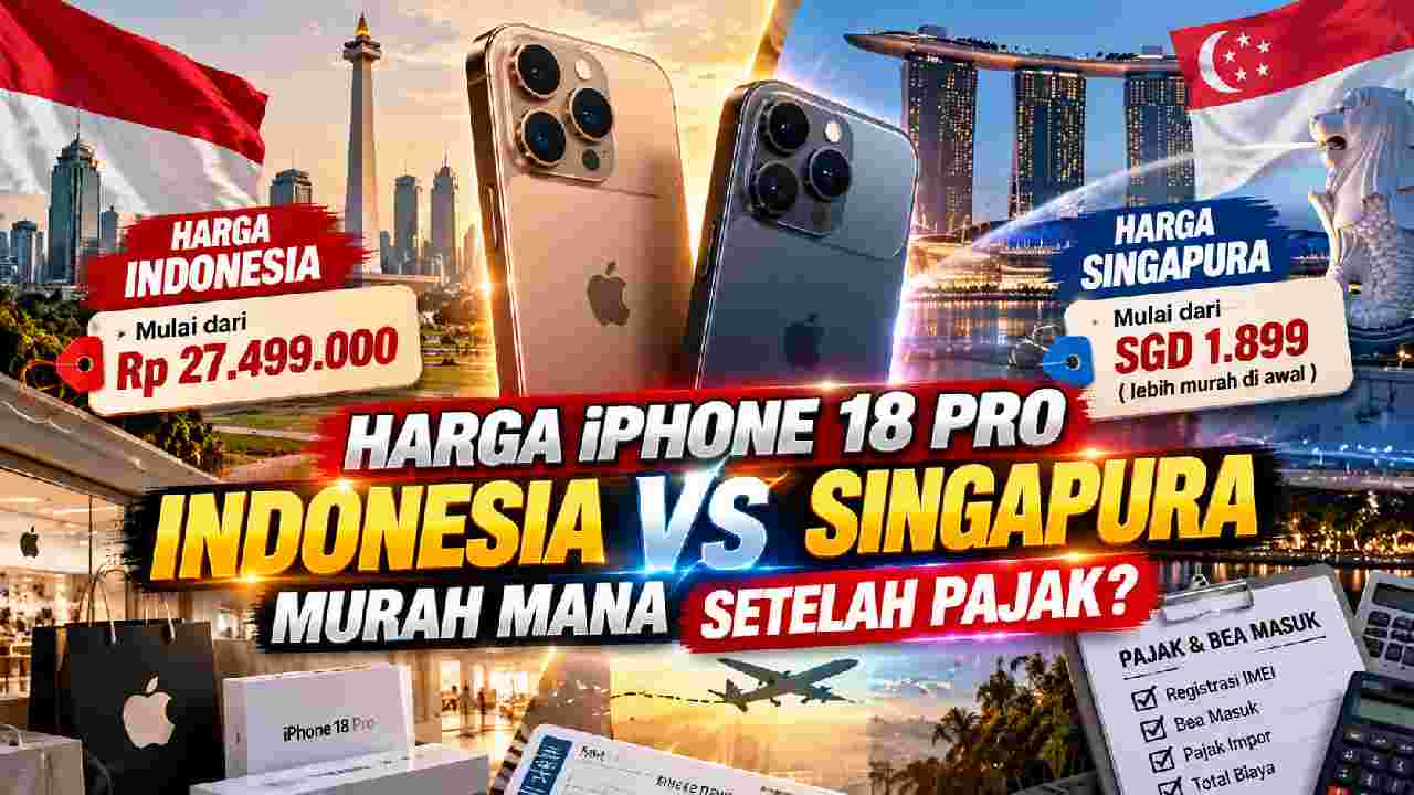 Harga iPhone 18 Pro Indonesia vs Singapura, Mana Lebih Murah Setelah Pajak?